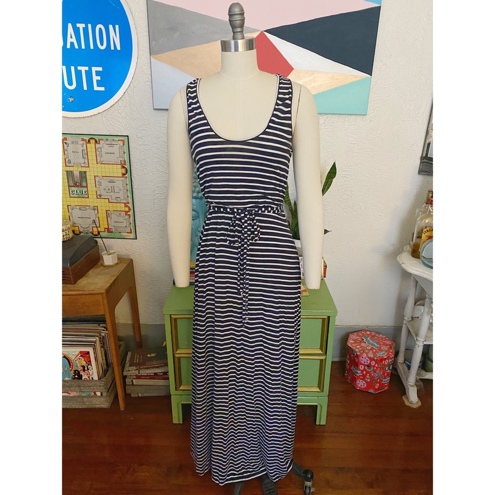 J. Crew Stripe Racer Back Maxi Dress XXS